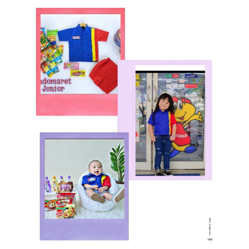 Kostum baju Indomaret junior/baju seragam Indomaret/baju kostum murah