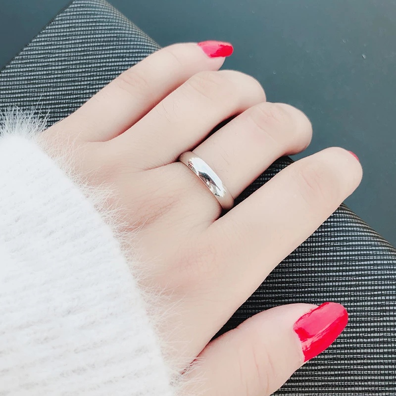 3 Colors Fashion Simple Stainless Steel Smooth Surface Ring/ 6mm Wide Comfortable Fit Basic Couple Ring