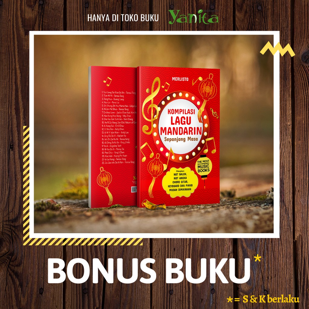 Yanita Buku Musik Kompilasi Lagu Mandarin Sepanjang Masa