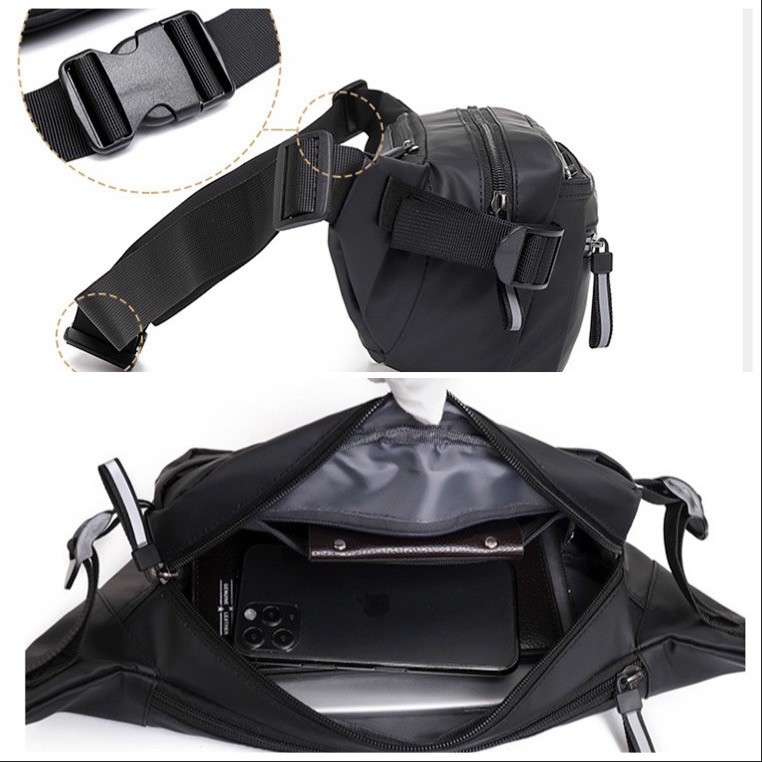 Tas Selempang Pria import ORIGINAL Waterproof Waistbag Sling bag Tas Pinggang Slempang