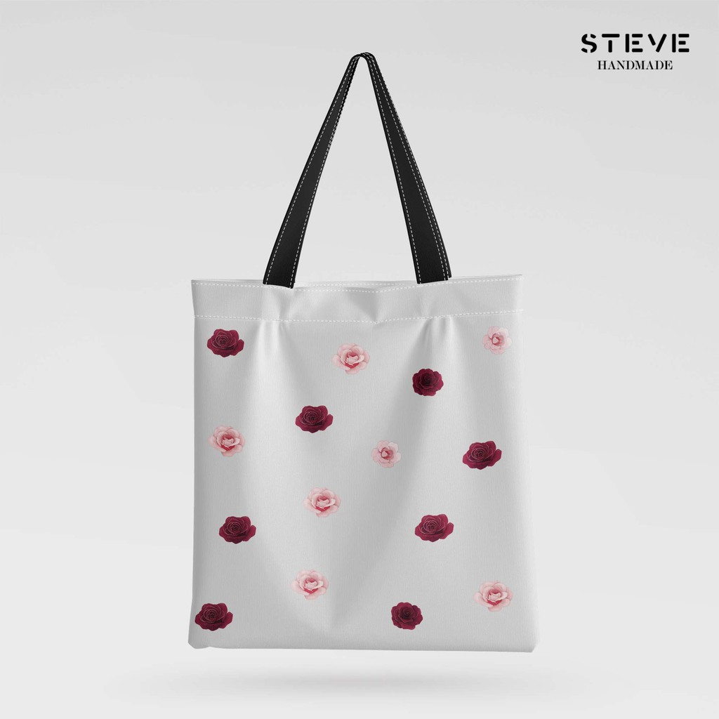 Tote Bag TB3337 Tas Canvas Premium Custom Nama Logo Steve Handmade