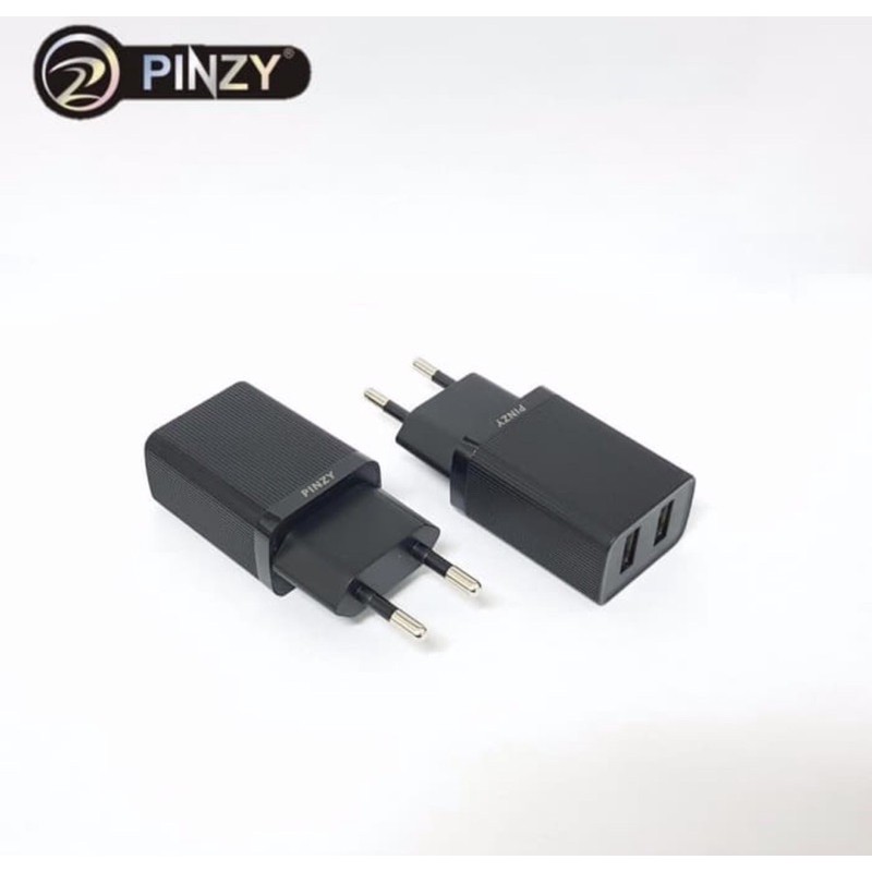 Adapter Charger PINZY T21 Dual USB - Batok Charger T21