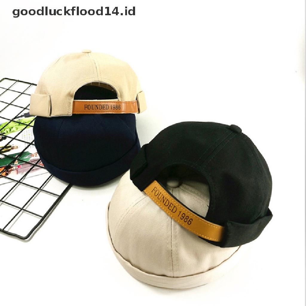 [OOID] Letter Adjustable Men Women Skullcap Sailor Baseball Cap Beanies Brimless Hat ID