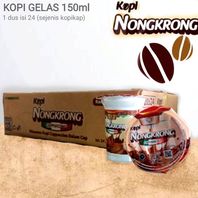 Kopi Nongkrong gelas 150ml harga 1 dus isi 24 khusus gosend
