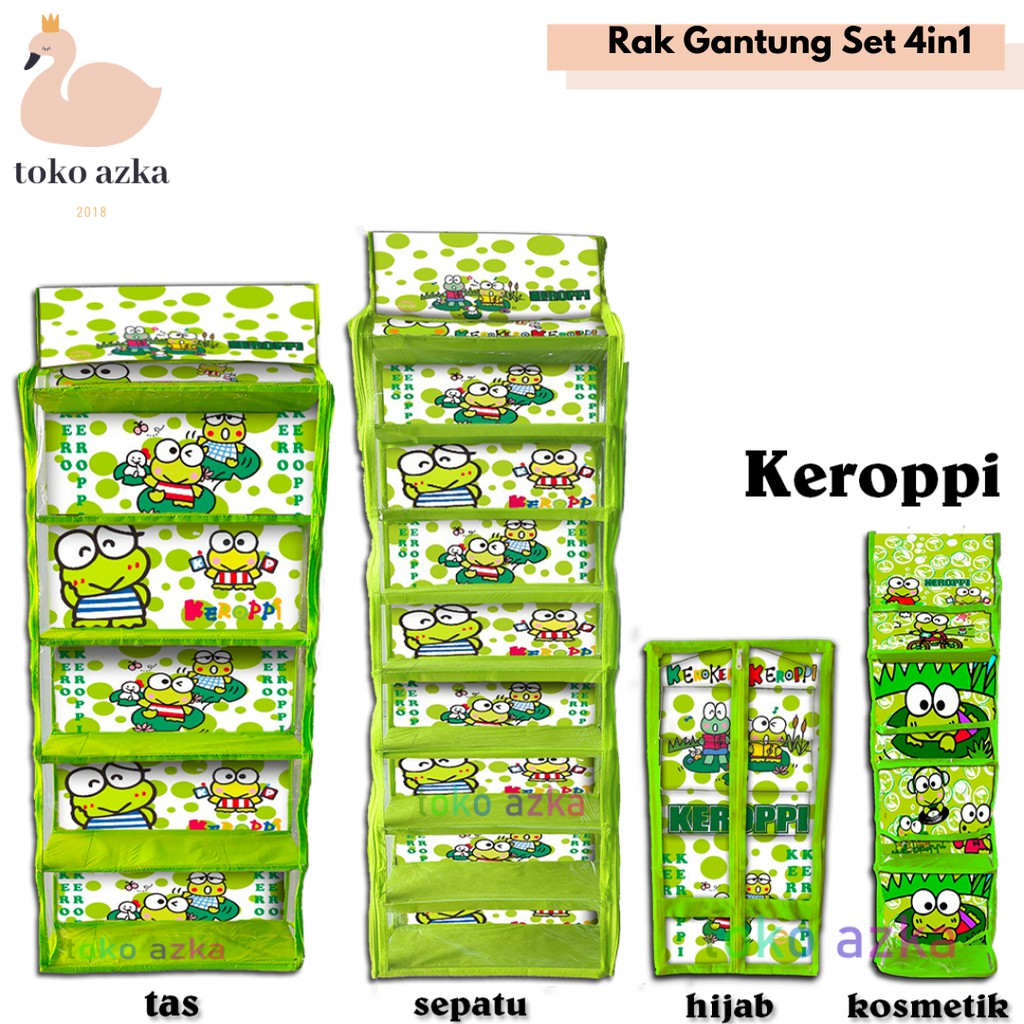 Rak Gantung Set 4in1 Sepatu+Tas+Hijab+Kosmetik