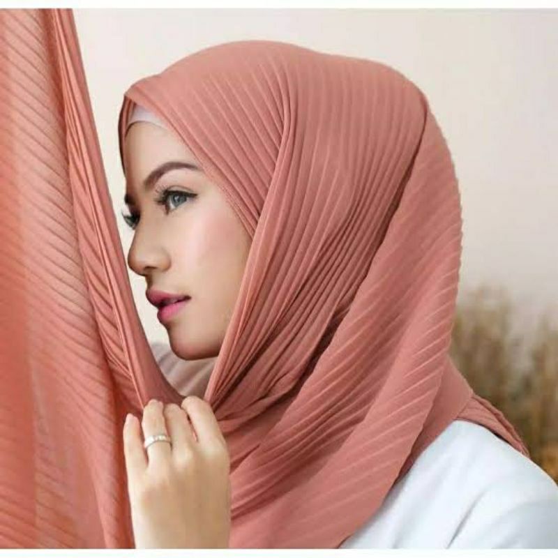 Pashmina PLISKET Hyget Super Hijab Persegi Panjang Jilbab Hyget