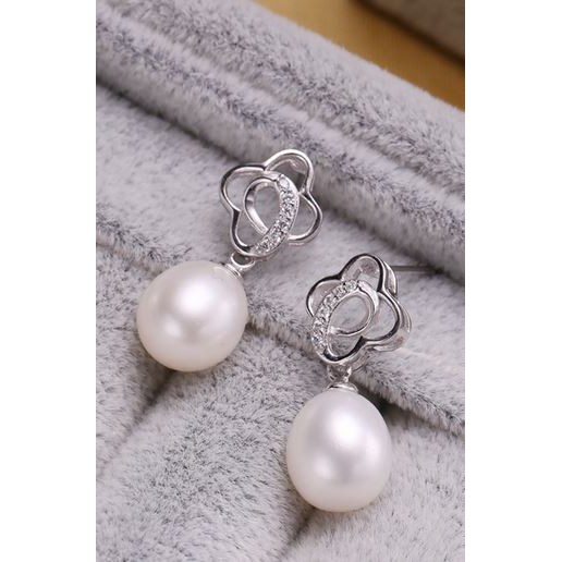 Anting Korea Mutiara Air Tawar ASLI S925 Sterling Silver Import - A011