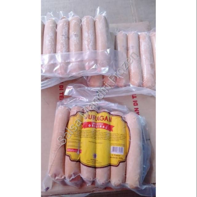 

Sosis Sapi Bratwurst Original Juragan jumbo 500 gr isi 6 pcs