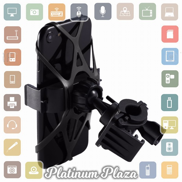 TaffSPORT Bike Smartphone Holder Sepeda Universal Rack Bicycle - BM03 - Black`21I4AM-