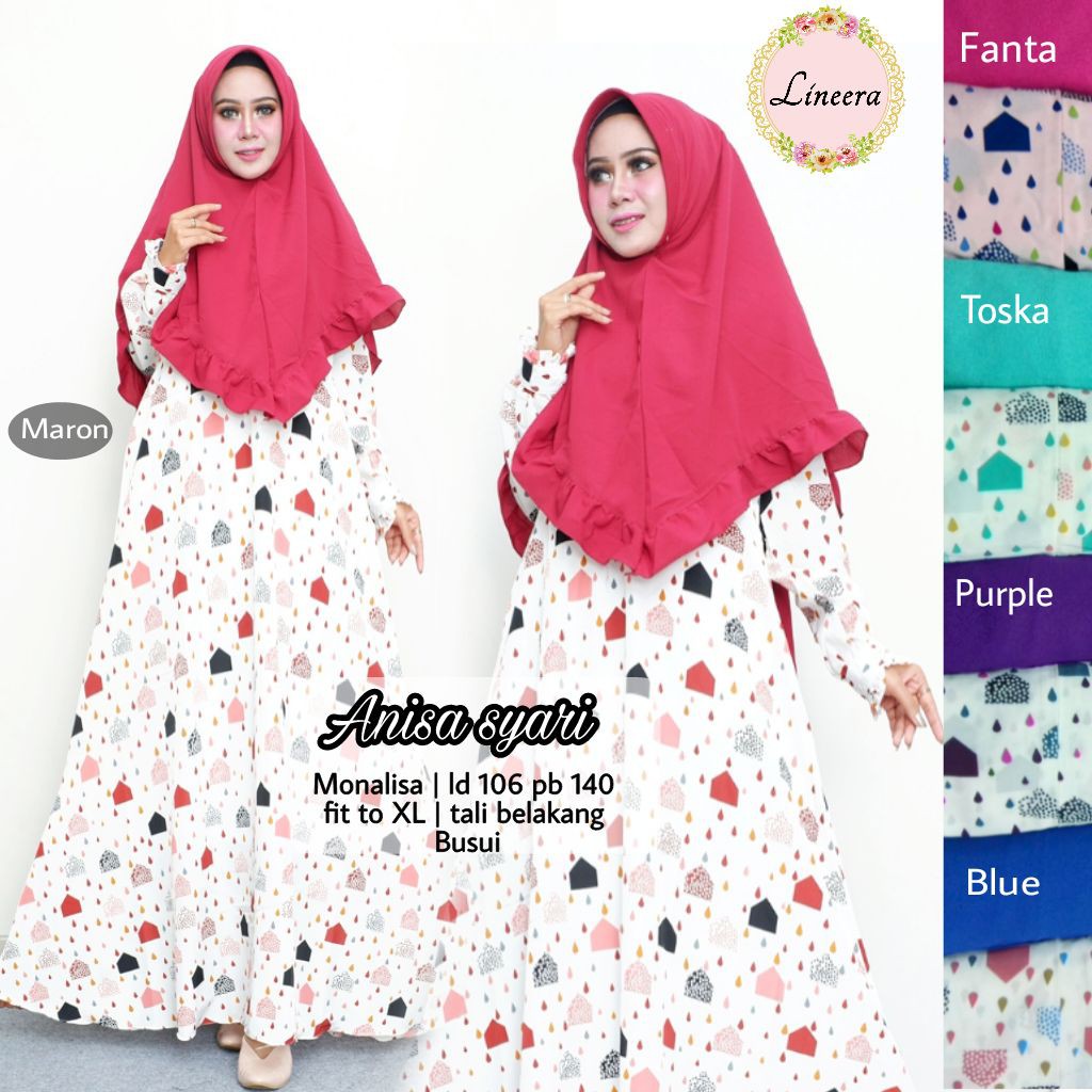 Gamis Cantik Muslimah Anisa Syari