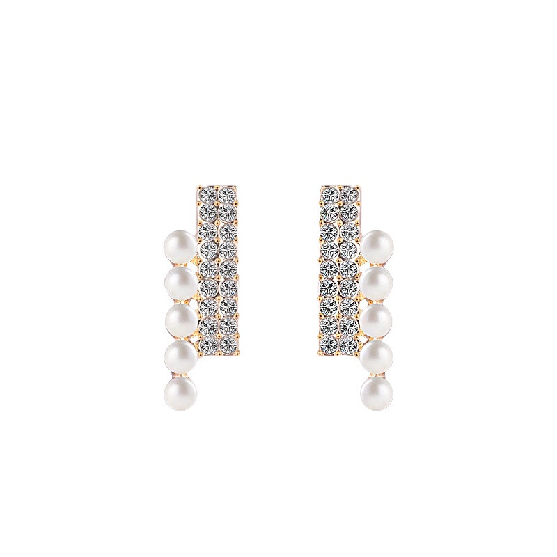 S perak mutiara stud anting-anting wanita baru fashion anting-anting Korea anggun online influencer