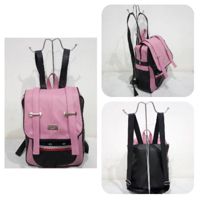 Tas Punggung Backpack Anak Perempuan Espirit Pink SD SMP SMA Hits Simple Murah Tebal Kuat Original