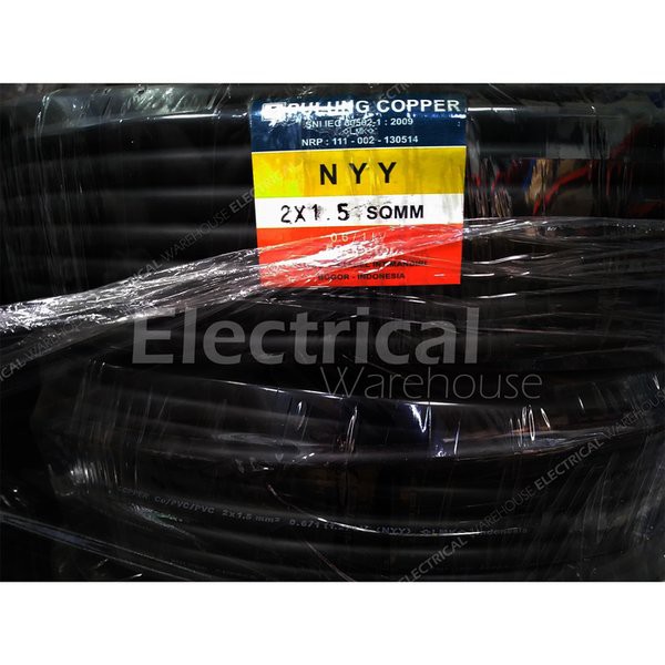 Kabel Listrik NYY 2x1.5mm2 PULUNG METERAN ( 2x1.5mm 2x1.5 mm 2 x 1.5 mm2 2x1,5 )