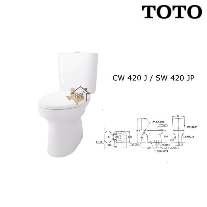 CLOSET DUDUK MONOBLOK TOTO CW 420 J