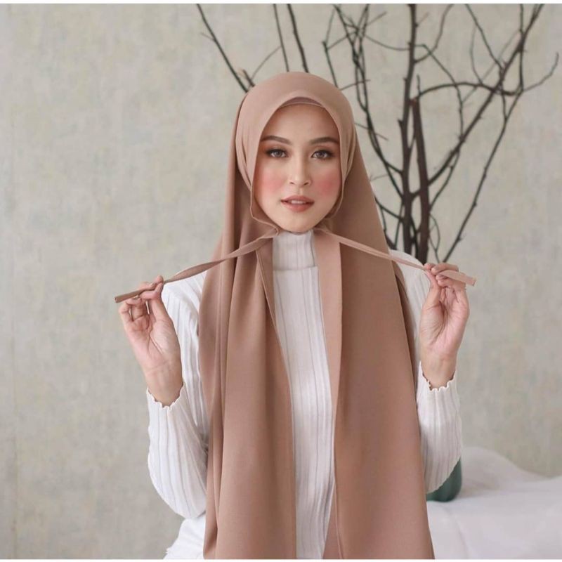 Pashmina Hijab Kerudung Pasmina Tali Ceruttt Baby doll Premium ukuran 180x75 cm