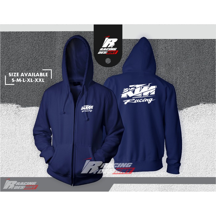 Jaket Hoodie Resleting KTM Racing Terbaru Kualitas Distro -IR Merc