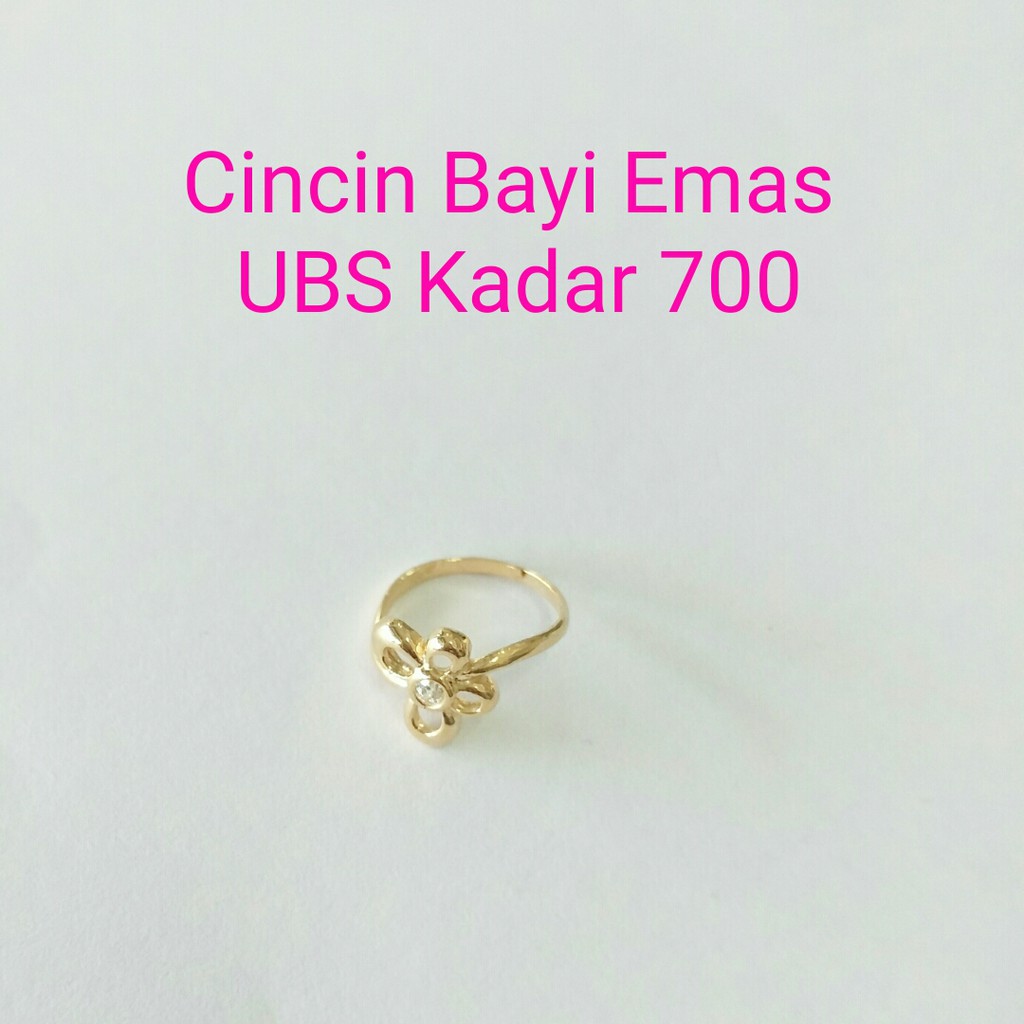 Cincin Bayi Emas UBS Kadar 700 Berat 0.81 gram