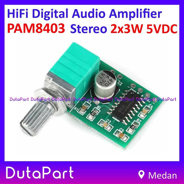 PAM8403 Mini HiFi Digital Audio Amplifier PAM-8403 Stereo 2 x 3W 5V DC