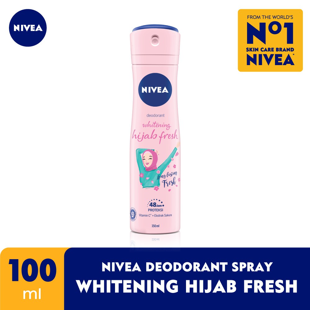 NIVEA Deodorant Spray Brightening Hijab Fresh 150ml - Deodorant semprot hijab wanita brightening pen