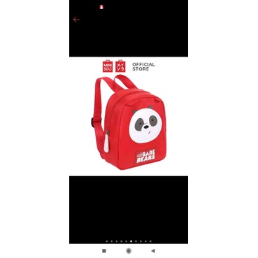 Miniso Official We bare bears ice bear backpack / Tas Punggung