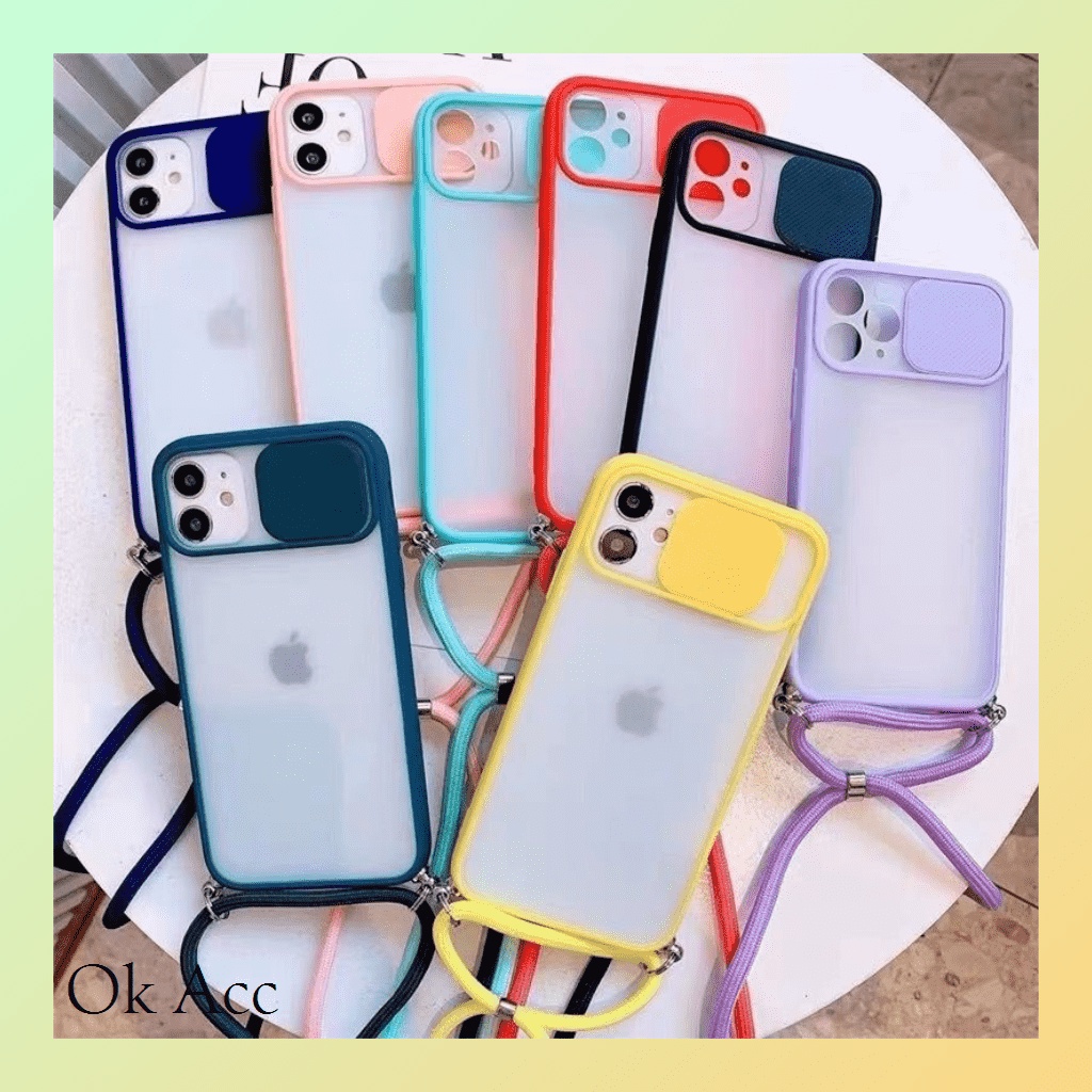 Aero case kover kamera + Tali selempang sling ALL Type Oppo Realme Narzo Xiaomi Redmi Poco Pocophone Vivo