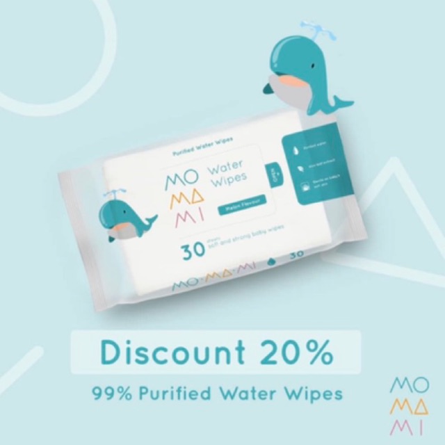 Momami Water Wipes 30 /Tisu basah baby - Baby wipes