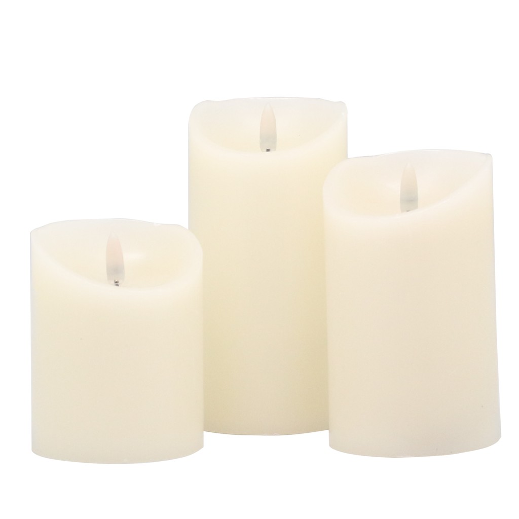 

JYSK Lampu Hias Murah LED Candle 1804A02-S 3 7.5X7.5X10 12.5 15CM Ivory