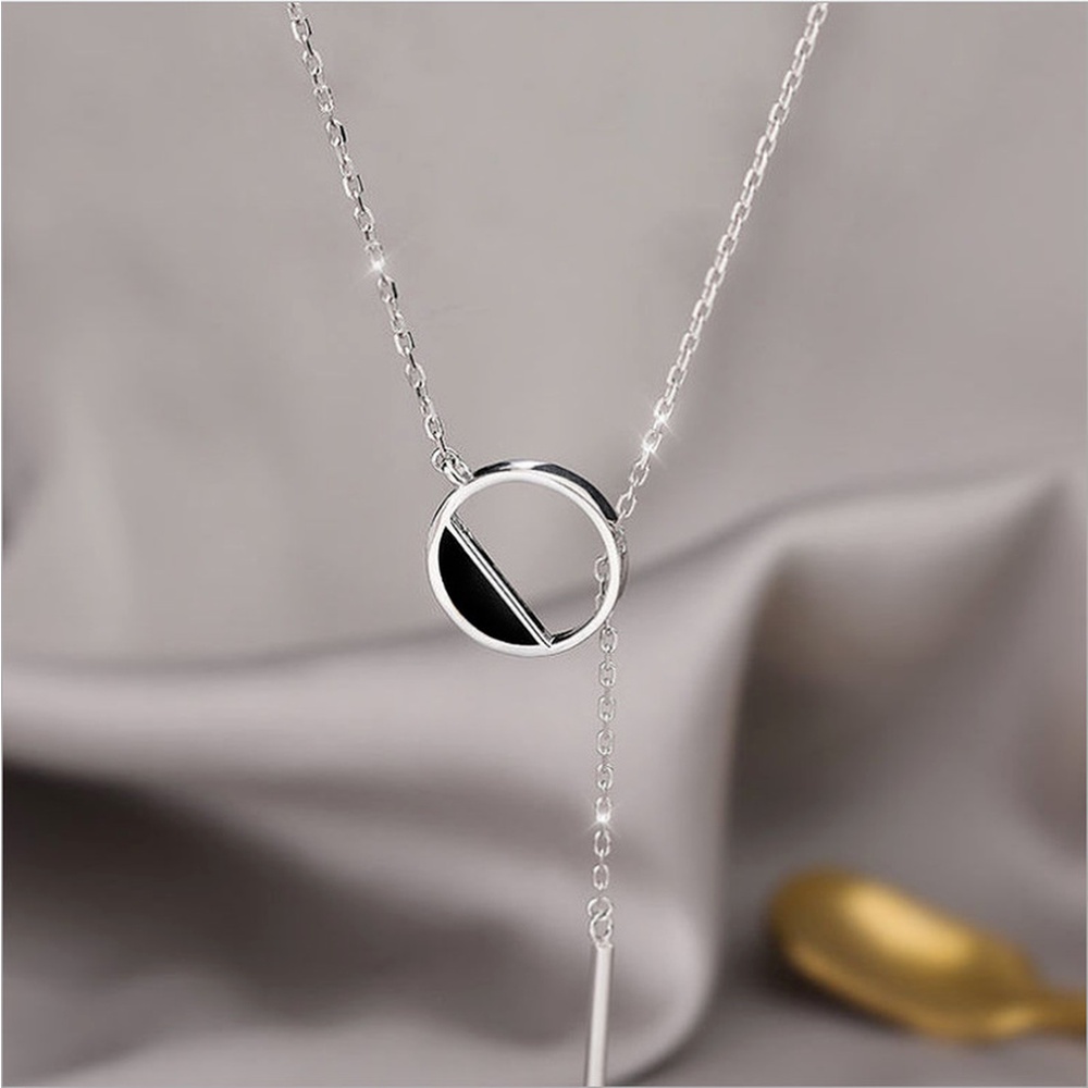 Fashion Ring Tassel Necklaces Hollow Out Women Simple Temperament Sweater Chain Fashion Pendant Necklace