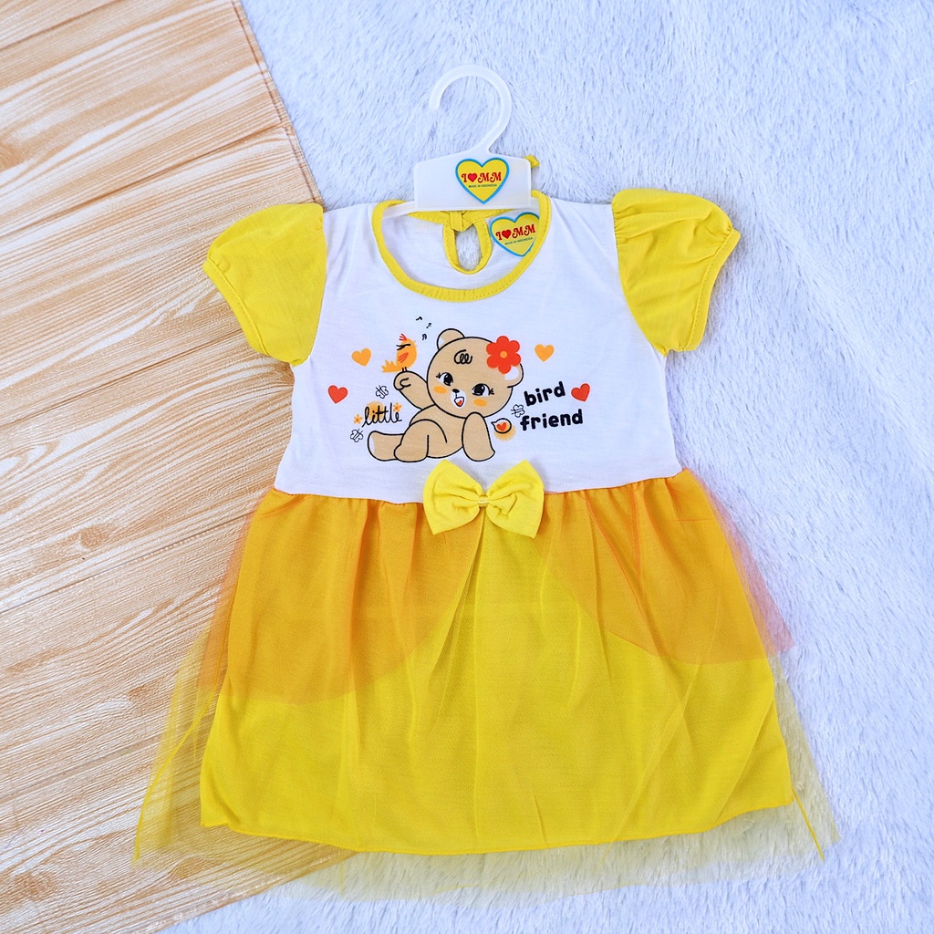Stelan Dress Tile Anak Bayi Cewek Perempuan 6-12 Bulan-8