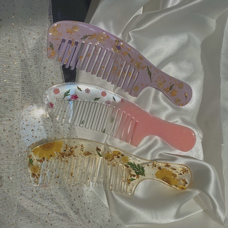 Resin Hair Comb / Sisir Rambut Resin Custom