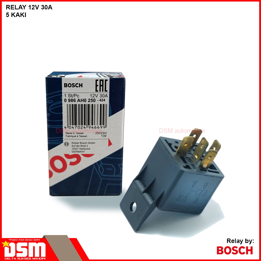 Bosch Relay 4 Kaki - 5 kaki 12V / Relay Lampu Klakson - Headlamp Mobil Motor