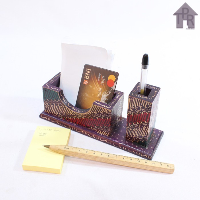 Kayu Batik | Tempat Ballpoint Notes / Kartu Nama Dll.