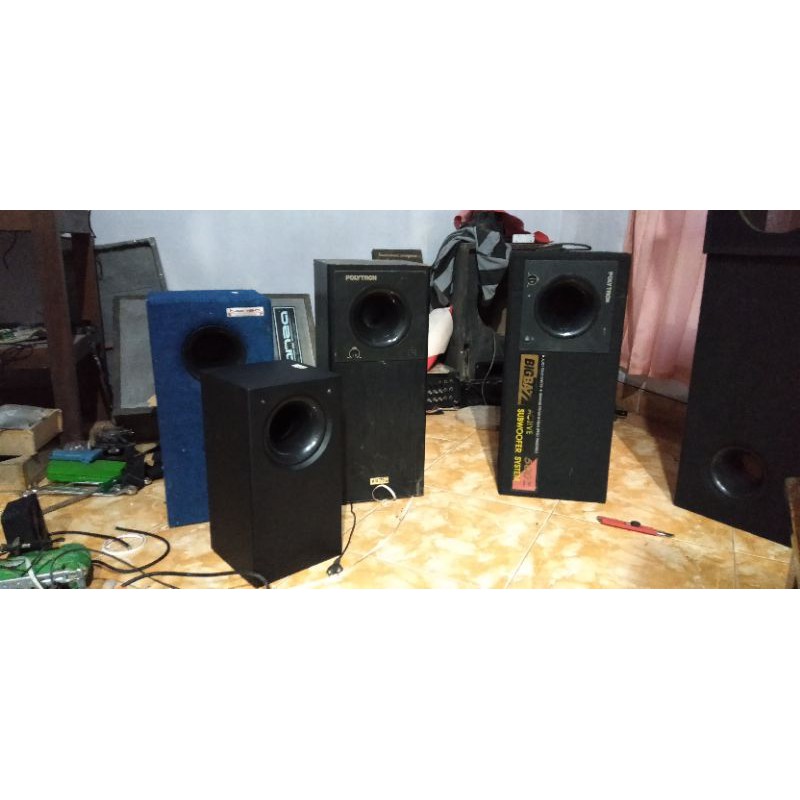 subwoofer aktif psw 6 inch dobel speaker untuk mobil