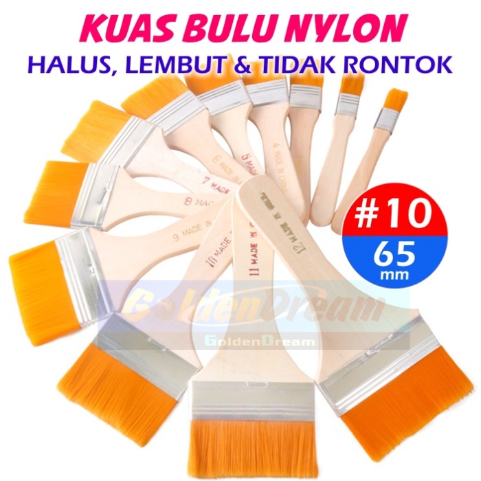 

Kuas Bulu Nylon Halus No.10 65mm 6.5cm 2.5 inch Lembut Kue Lukis PCB