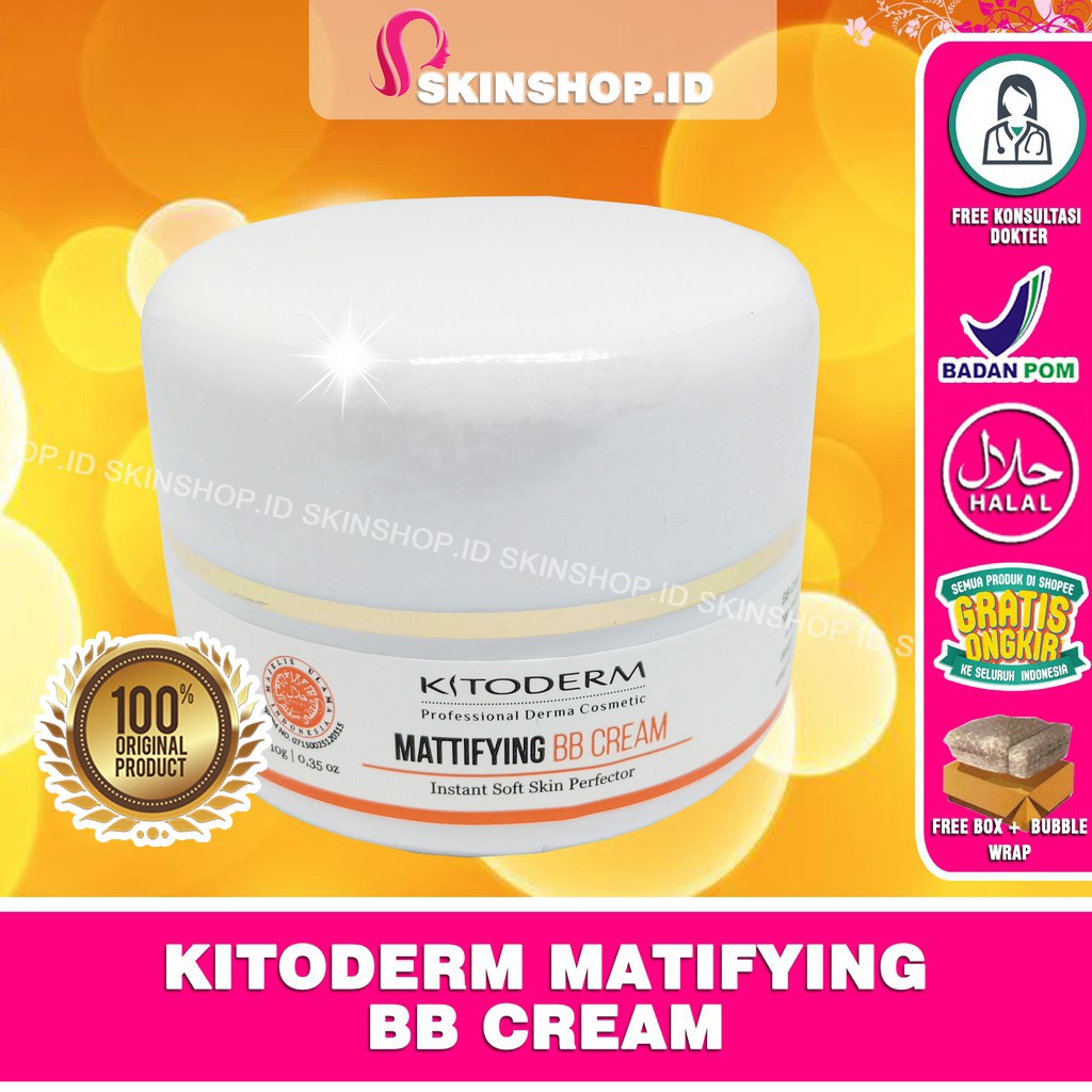 Kitoderm Mattifying BB Cream 10gr Original / Alat Bedak Kulit Berminyak &amp; Normal BPOM Aman