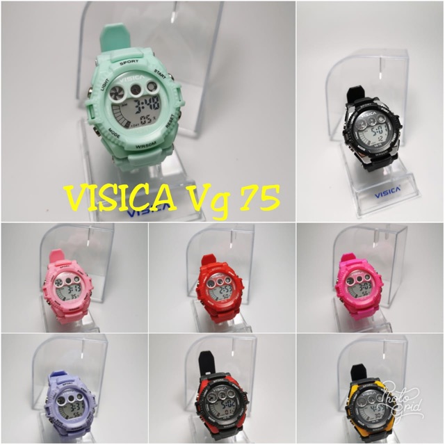 VISICA ASLI JAM TANGAN ANAK TK SD ANTI AIR FREE BOX VG-75