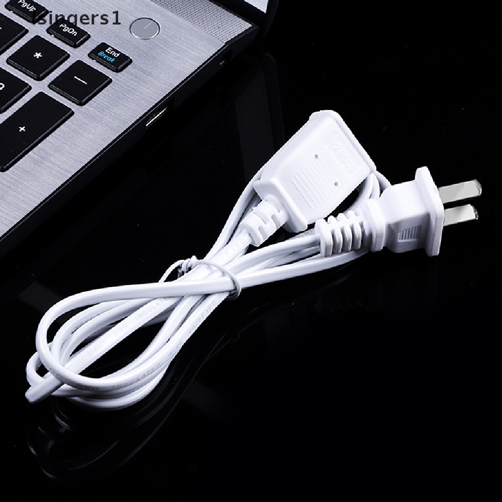 (lsingers1) Kabel Extension Power AC 4.5m Dua pin Plug US Warna Putih