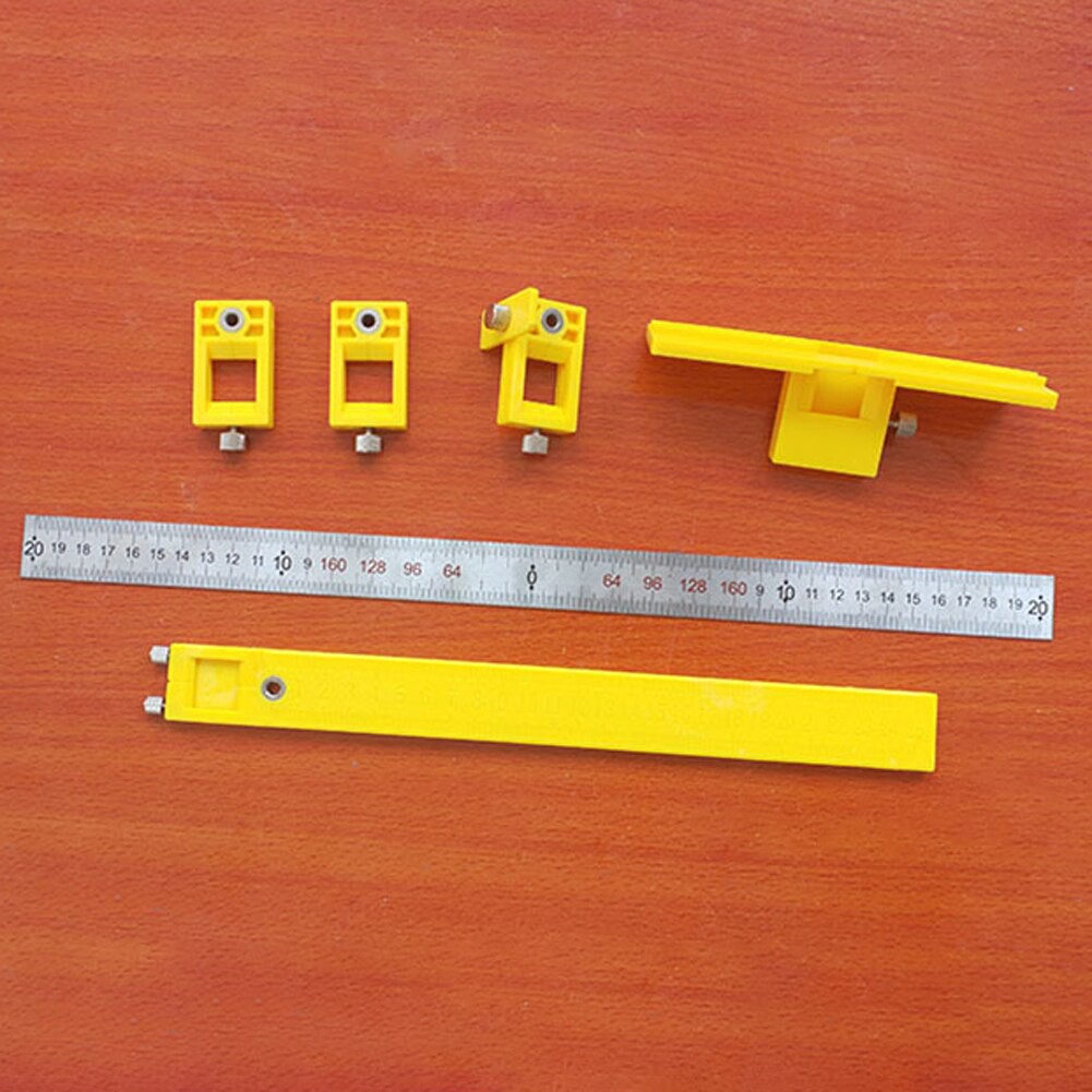 Penggaris Bor Alat Ukur Jarak Antar Lubang Handle Punch Locator Drill Guide Screw Ruler 40cm Mistar