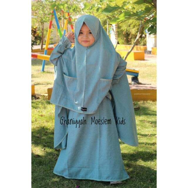 Ghaniyyah Set Syar'i/Gamis Anak Syar'i/Gamis Anak Terbaru/Gamis anak polos /Gamis anak berkualitas