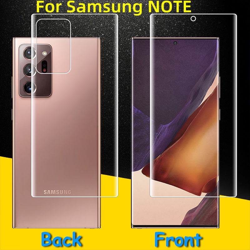 Film Hydrogel Pelindung Layar Depan + Belakang Untuk Samsung NOTE 10 20 8 9 NOTE 20UT