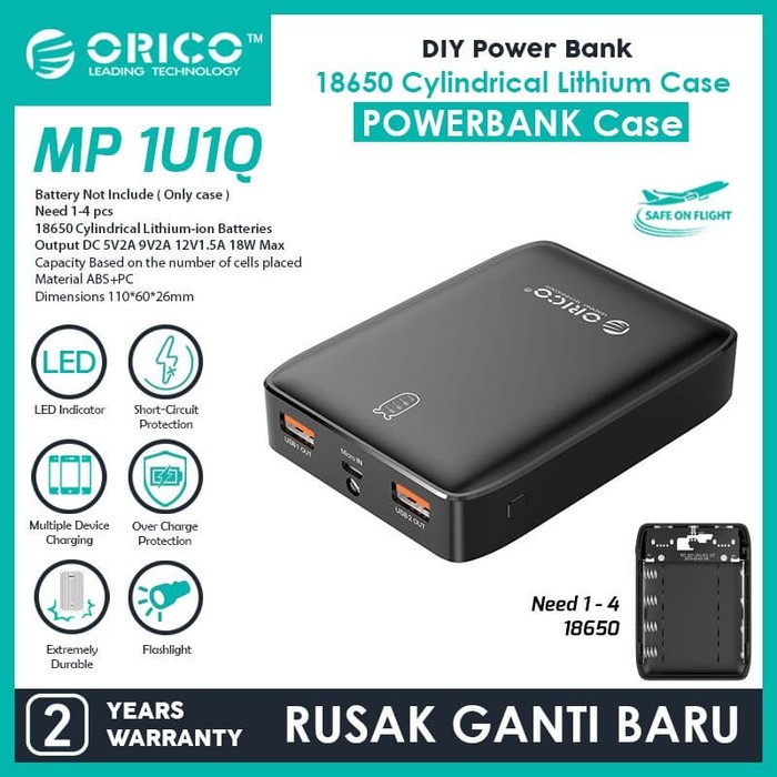 ORICO DIY Powerbank Case / Module QC 3.0 18 watt - MP-1U1Q