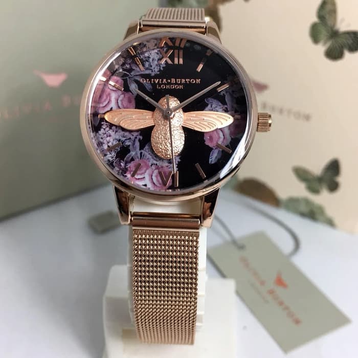 Jam Tangan Wanita OLIVIA BURTON 3D Rosegold Original