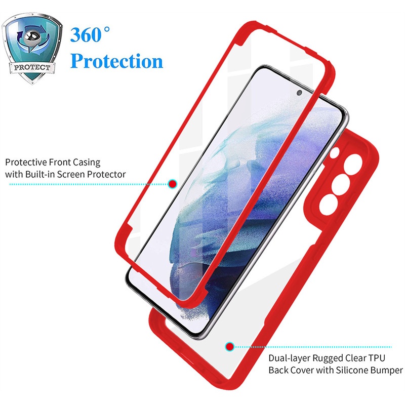 Oppo A96 A76 A15 A15s A16 A54 A55 A74 A52 A92 A95 A53 A33 A5 A9 2020 Reno 5F Case 360sarung Pelindung Full Body-2