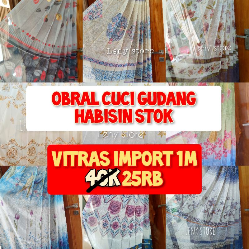 ❤ LENYS ❤ OBRAL CUCI GUDANG VITRASE MURAH Vitrase BLACKOUT import/vitras/vitrage/vitrace/dalaman gorden/vitras motif/vitraseimport