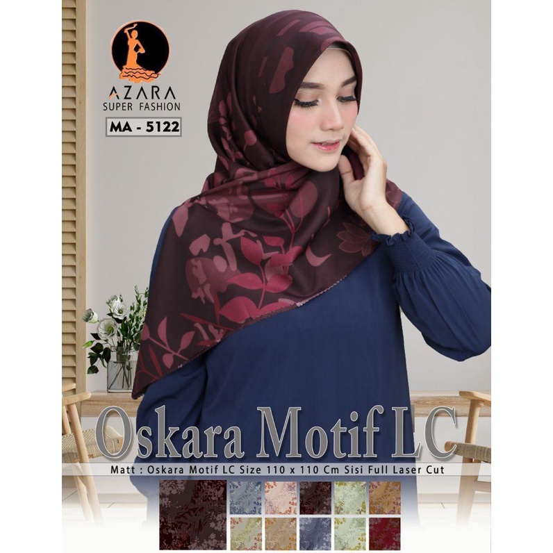 (GROSIRJAYA32) HIJAB LASERCUT AZARA VOAL MOTIF