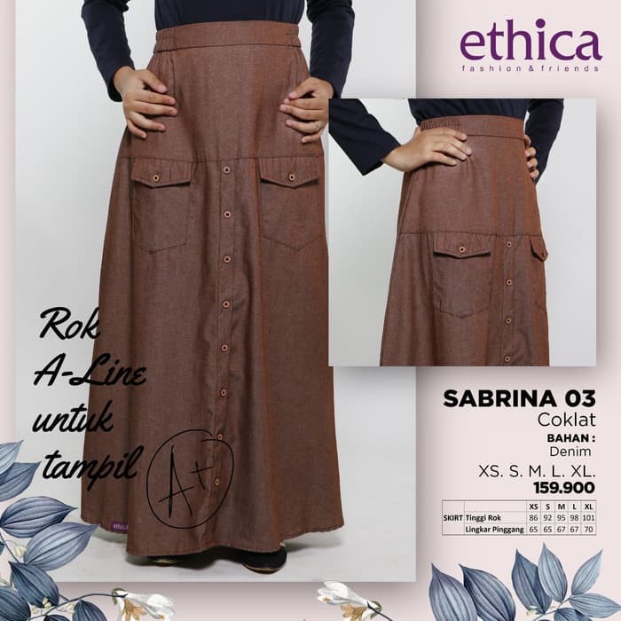 ROK / BAWAHAN ETHICA SABRINA 03 COKLAT, DUSTY BLUE