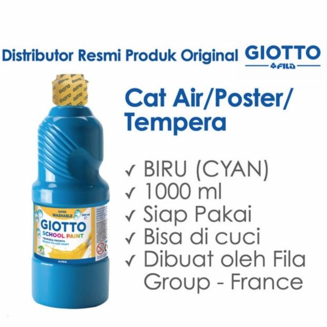 

[COD] Giotto School Paint 1000 Ml Cyan Biru Muda Cat Air Poster Washable 1 L DISKON Kode 209