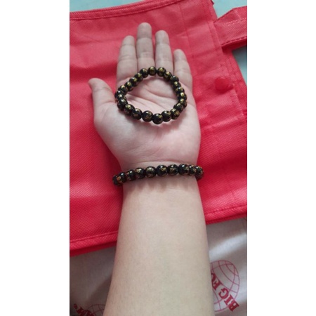 Gelang Batu Giok Mantra Budha Import 14mm