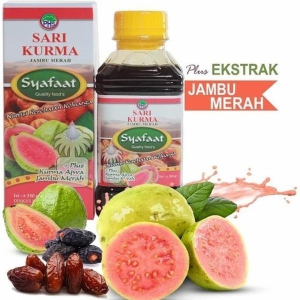 

Sari Kurma Syafaat Jambu merah/ Sari Kurma Jambu Merah Syafaat 330 gr