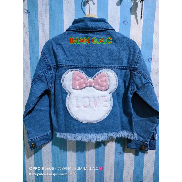 Jaket jeans anak perempuan 1-12thn/jaket jeans lucu